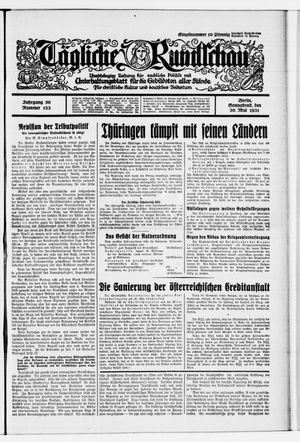 Tägliche Rundschau vom 30.05.1931