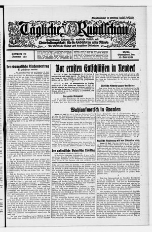 Tägliche Rundschau vom 13.06.1931