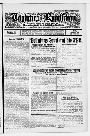 Tägliche Rundschau vom 16.06.1931