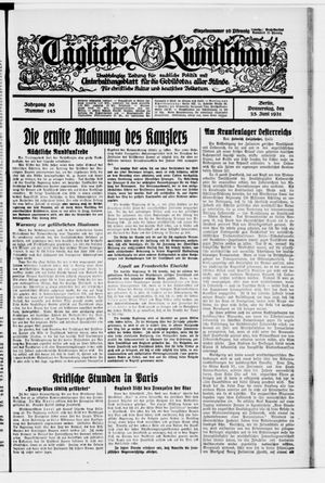 Tägliche Rundschau on Jun 25, 1931