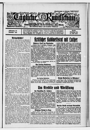 Tägliche Rundschau vom 12.07.1931