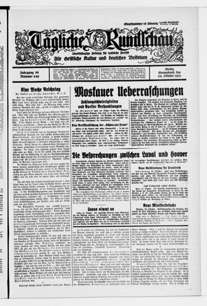 Tägliche Rundschau vom 24.10.1931