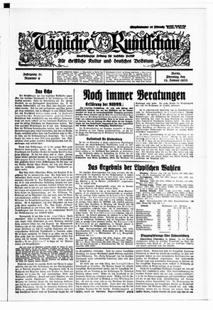 Tägliche Rundschau vom 12.01.1932