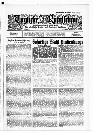 Tägliche Rundschau vom 13.01.1932