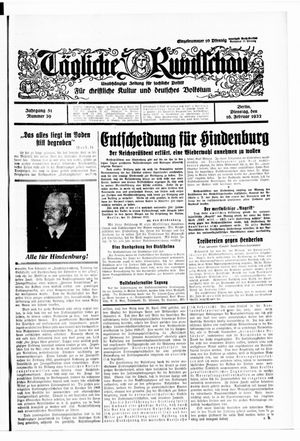 Tägliche Rundschau vom 16.02.1932