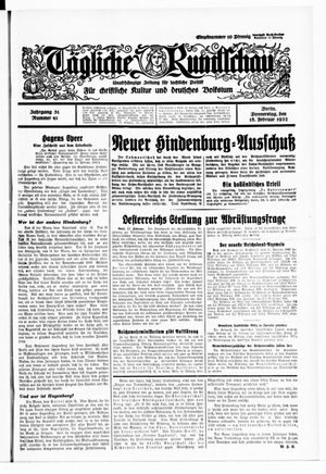 Tägliche Rundschau vom 18.02.1932