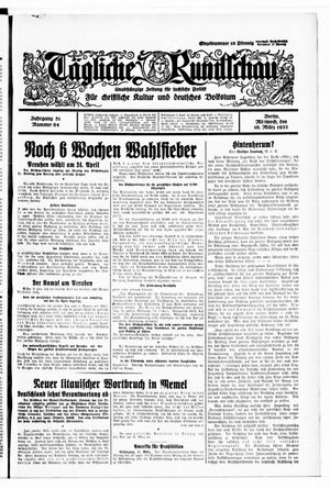 Tägliche Rundschau vom 16.03.1932