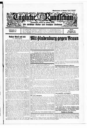 Tägliche Rundschau vom 10.04.1932