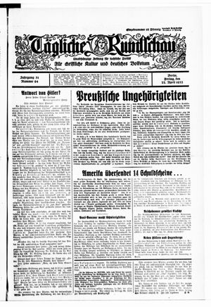 Tägliche Rundschau vom 22.04.1932