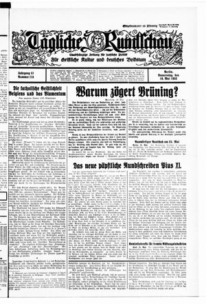 Tägliche Rundschau vom 19.05.1932