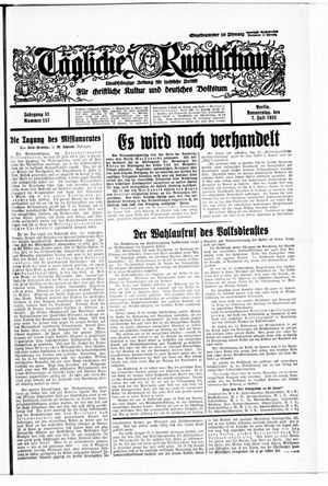 Tägliche Rundschau vom 07.07.1932