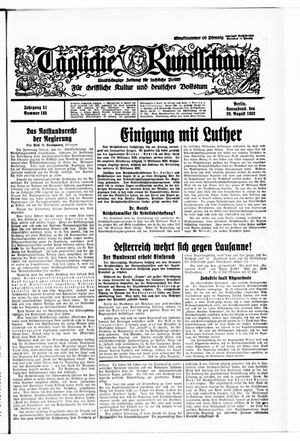 Tägliche Rundschau vom 20.08.1932