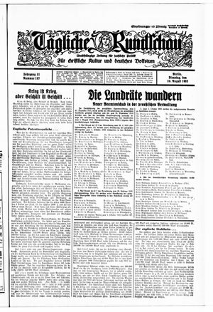 Tägliche Rundschau vom 23.08.1932