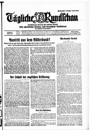 Tägliche Rundschau vom 20.09.1932