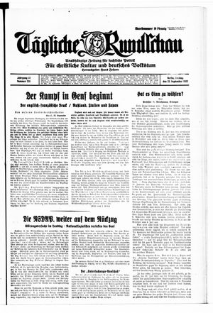 Tägliche Rundschau vom 23.09.1932