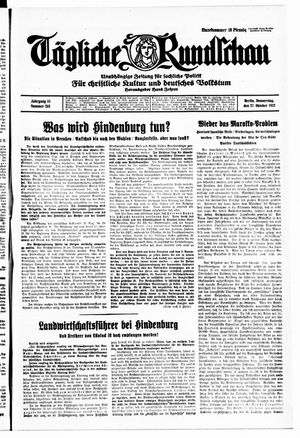 Tägliche Rundschau vom 27.10.1932