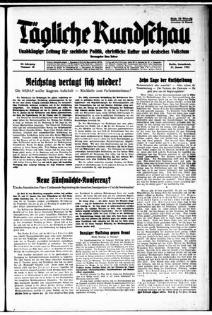 Tägliche Rundschau vom 21.01.1933