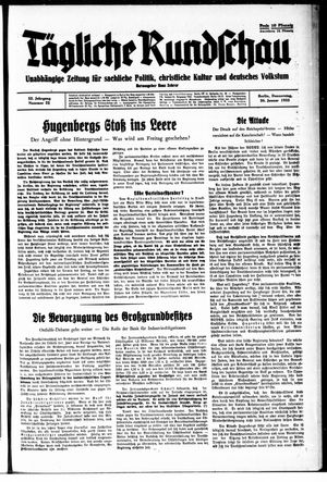 Tägliche Rundschau vom 26.01.1933