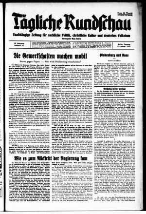 Tägliche Rundschau vom 29.01.1933