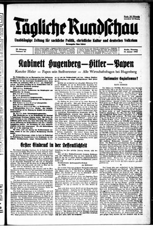 Tägliche Rundschau vom 31.01.1933