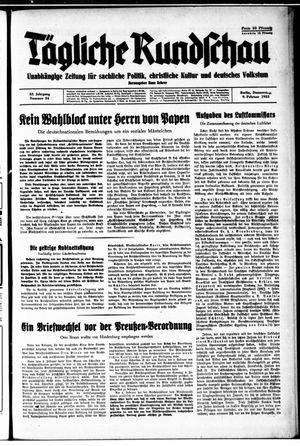 Tägliche Rundschau on Feb 9, 1933