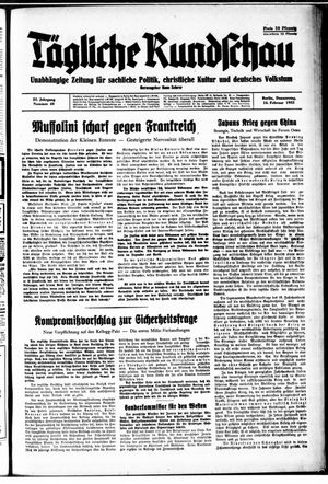 Tägliche Rundschau vom 16.02.1933