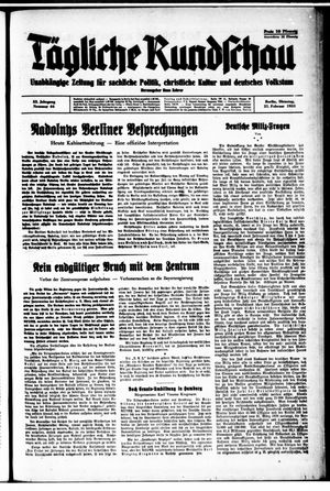 Tägliche Rundschau vom 21.02.1933