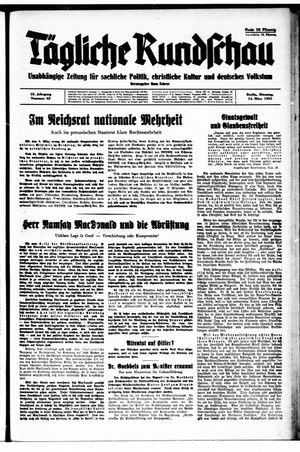 Tägliche Rundschau vom 14.03.1933