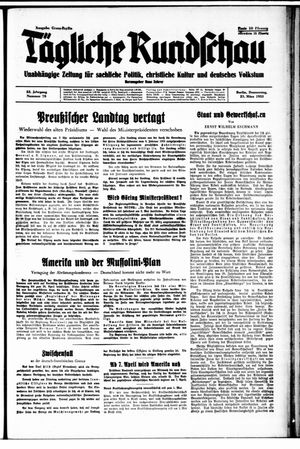 Tägliche Rundschau vom 23.03.1933