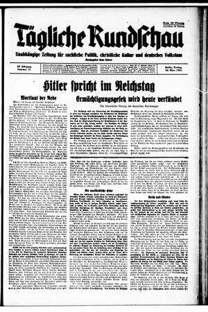 Tägliche Rundschau vom 24.03.1933