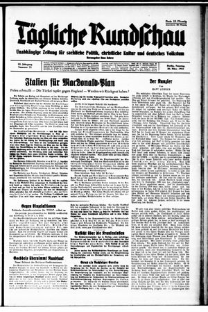 Tägliche Rundschau vom 26.03.1933