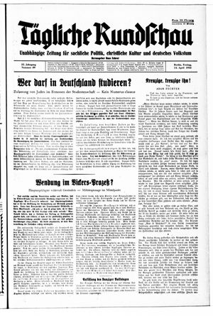 Tägliche Rundschau vom 14.04.1933