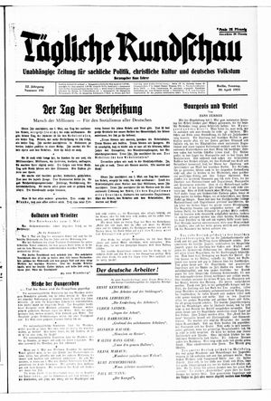 Tägliche Rundschau vom 30.04.1933