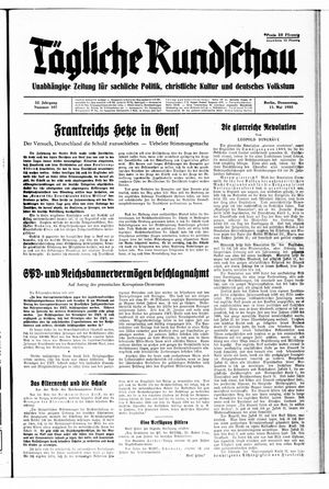 Tägliche Rundschau on May 11, 1933