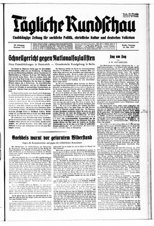 Tägliche Rundschau vom 21.05.1933
