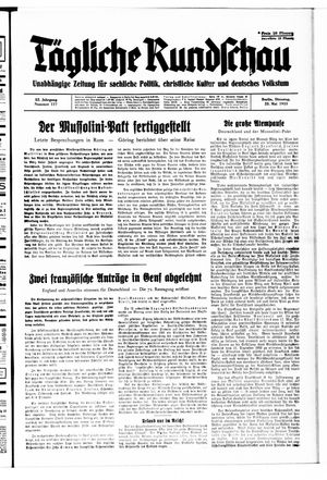 Tägliche Rundschau vom 23.05.1933