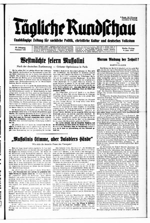 Tägliche Rundschau vom 09.06.1933