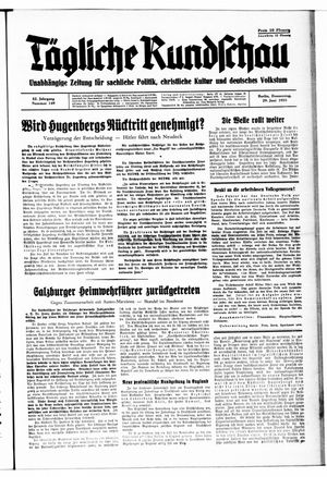 Tägliche Rundschau vom 29.06.1933