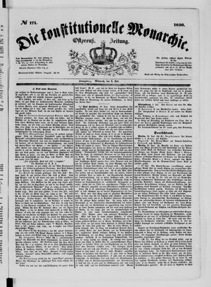 Die konstitutionelle Monarchie vom 03.07.1850