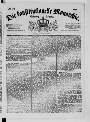 Die konstitutionelle Monarchie vom 04.07.1850