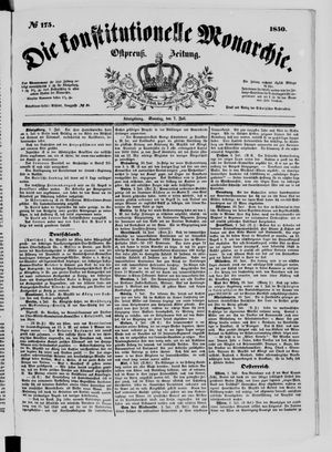 Die konstitutionelle Monarchie vom 07.07.1850