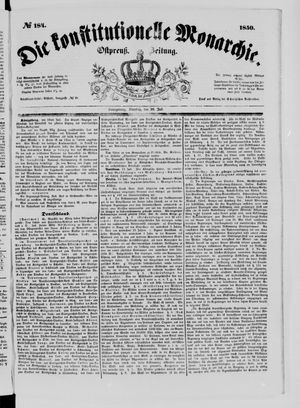 Die konstitutionelle Monarchie vom 16.07.1850