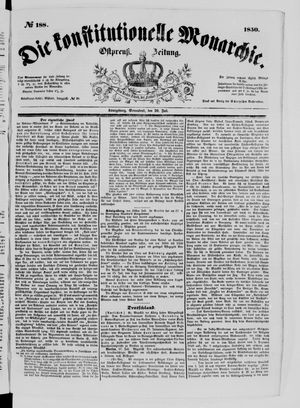 Die konstitutionelle Monarchie vom 20.07.1850