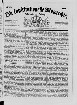 Die konstitutionelle Monarchie vom 21.07.1850