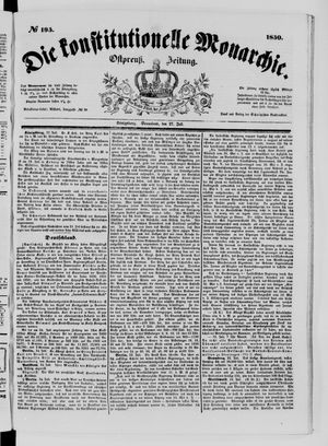 Die konstitutionelle Monarchie vom 27.07.1850