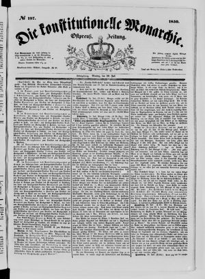 Die konstitutionelle Monarchie vom 29.07.1850