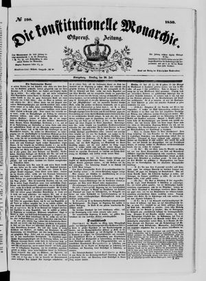 Die konstitutionelle Monarchie vom 30.07.1850