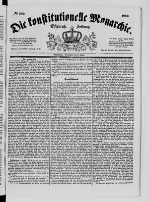 Die konstitutionelle Monarchie vom 03.08.1850