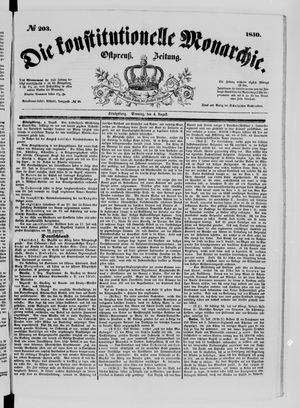 Die konstitutionelle Monarchie vom 04.08.1850