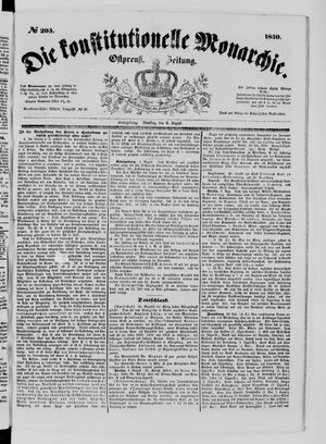Die konstitutionelle Monarchie vom 06.08.1850